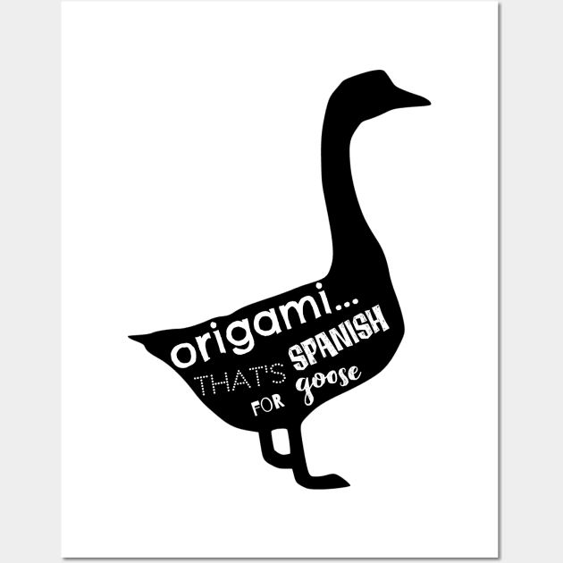 Origami...That's Spanish for Goose! Wall Art by yaywow